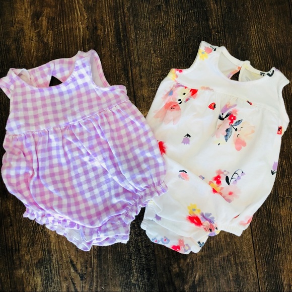 SOLD! Pair of Old Navy Bubble Rompers - Picture 1 of 2